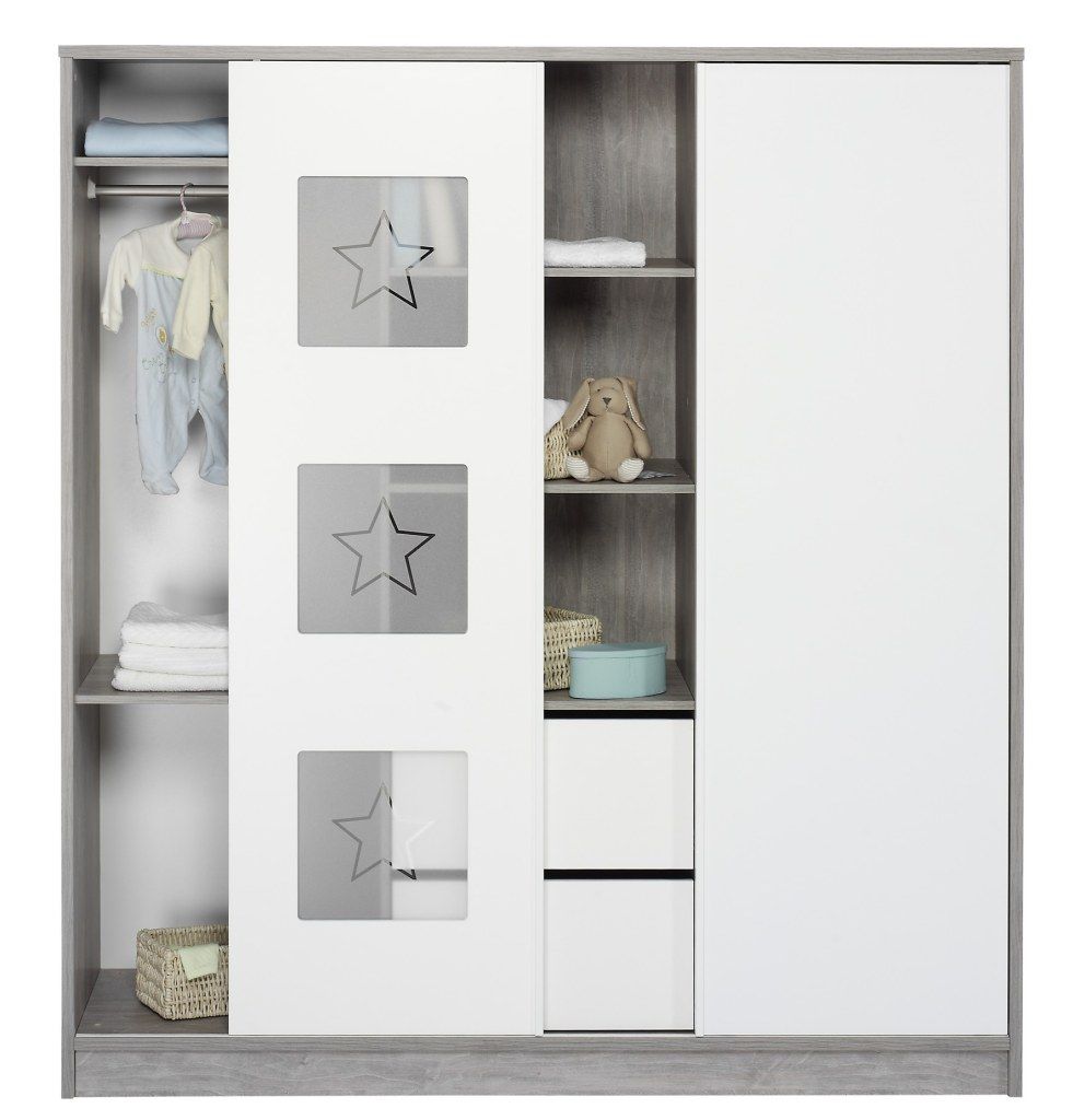 Chambre ECO STAR : lit kit-transfo commode armoire Schardt BamBinou