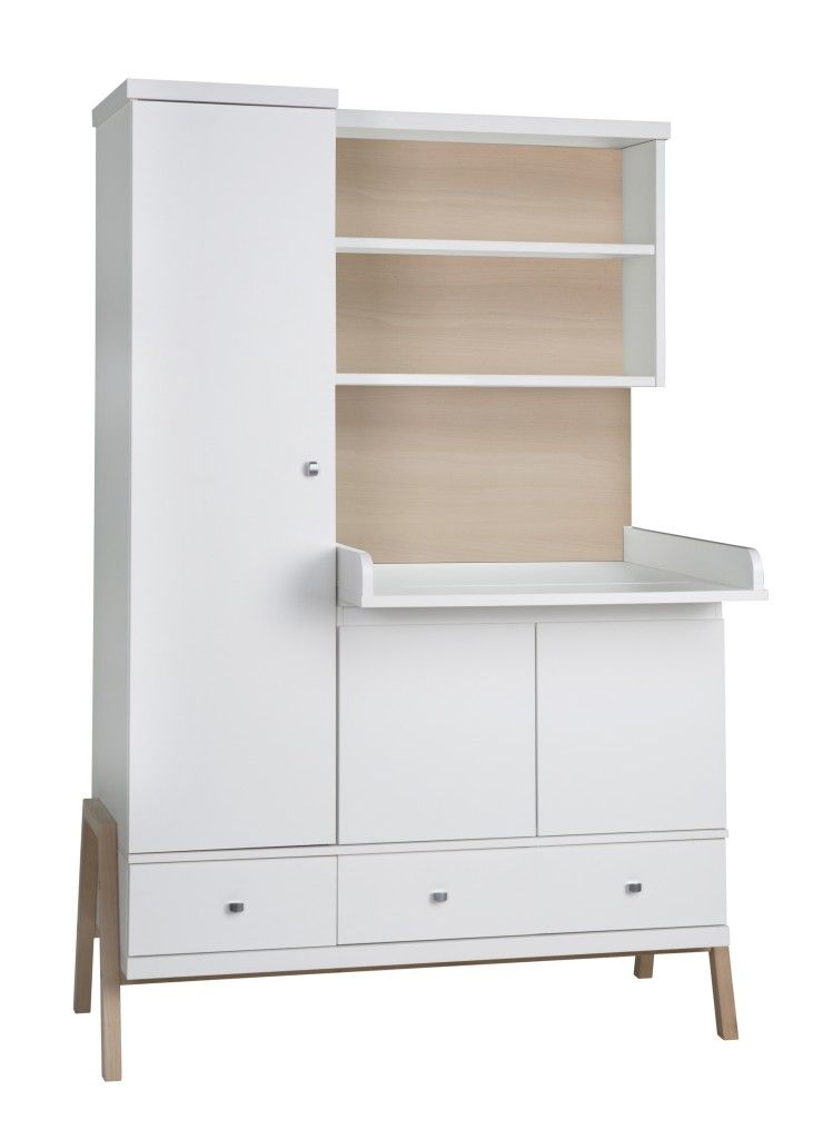 Armoire avec plan a langer integree HOLLY NATURE Schardt BamBinou