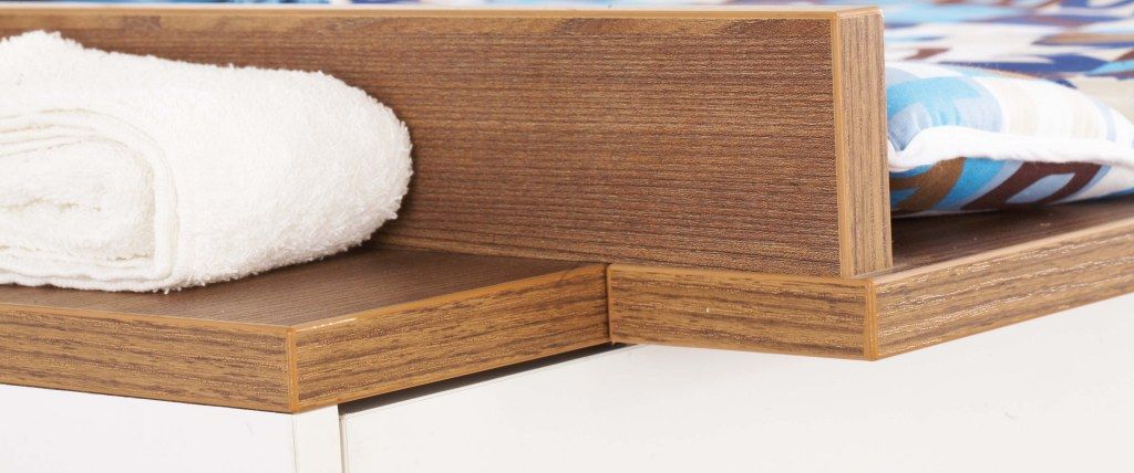 Commode à langer Tuula blanc et noyer Pinolino BamBinou.com