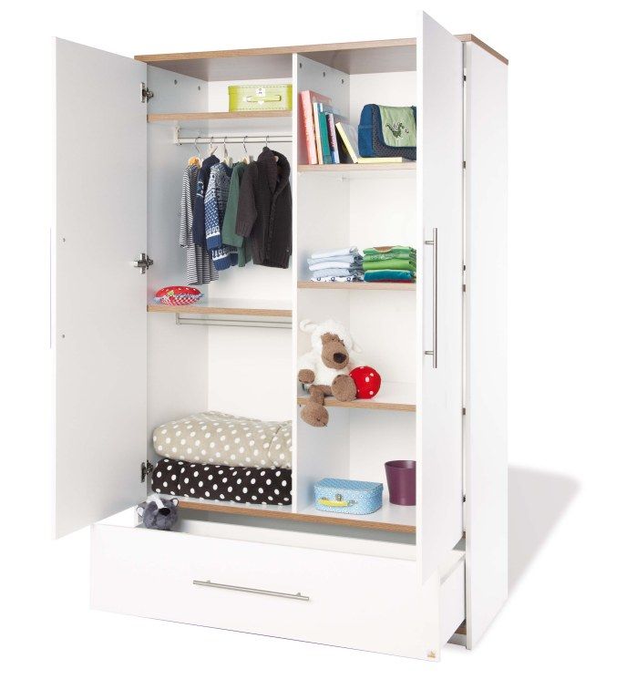 Armoire 2 portes Tuula blanc Pinolino BamBinou.com