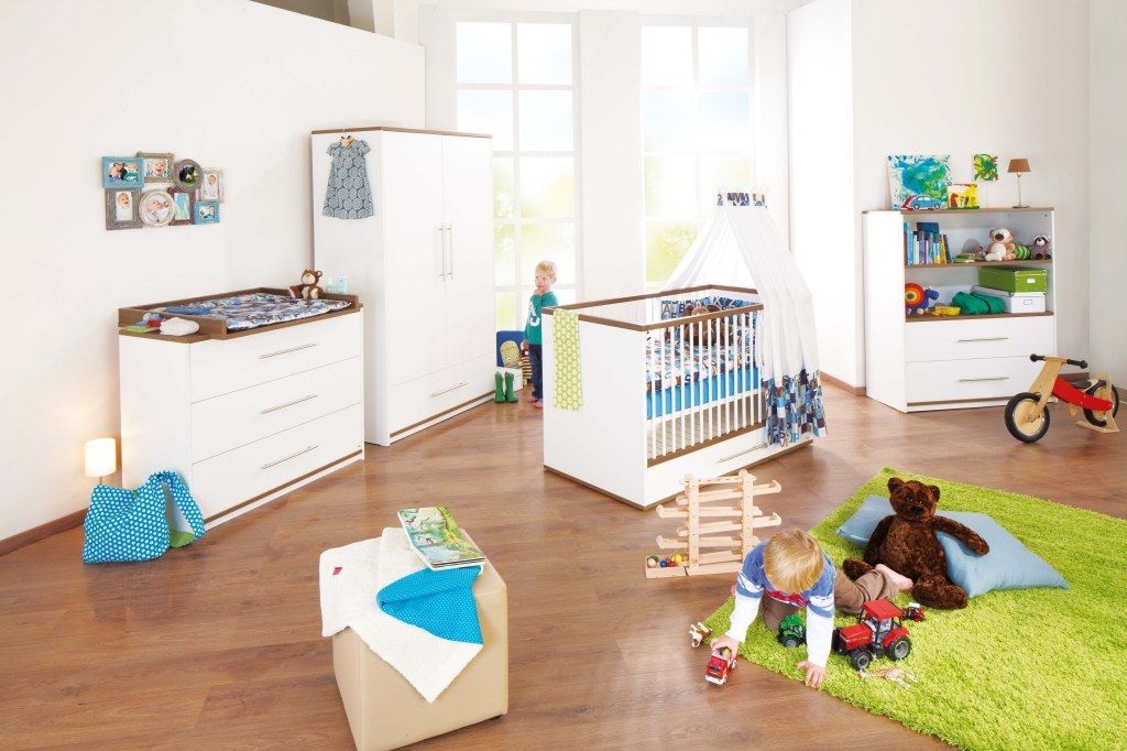Commode à langer Tuula blanc et noyer Pinolino BamBinou.com