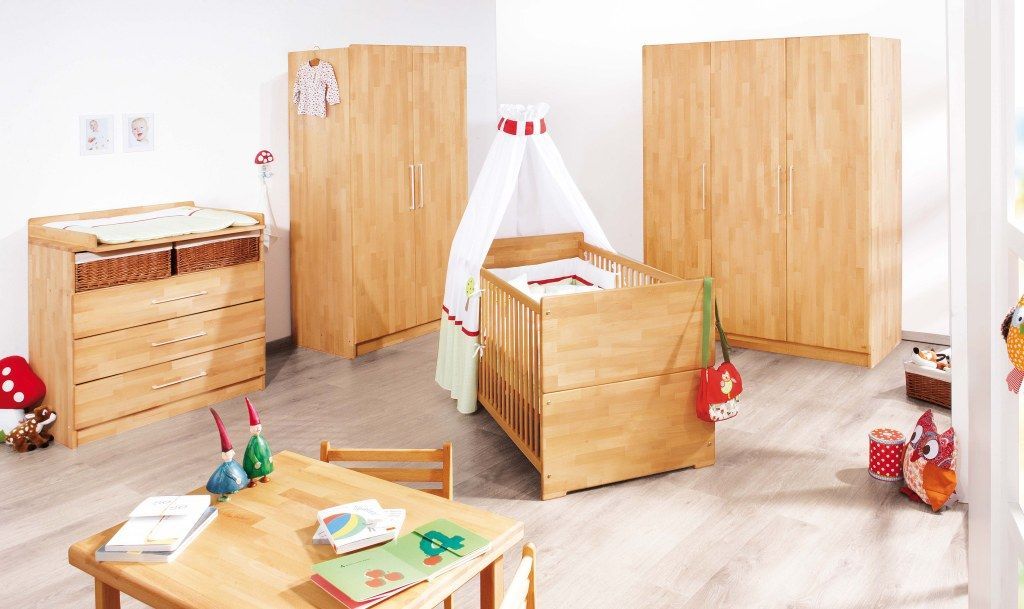 Chambre bébé Natura huilé: Lit, commode, armoire Pinolino Bambinou.com