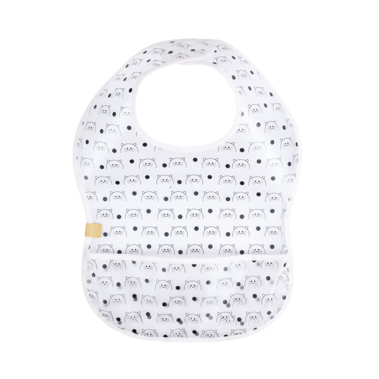 Bavoir plastifié avec poche Little Chums face Lassig-Bambinou