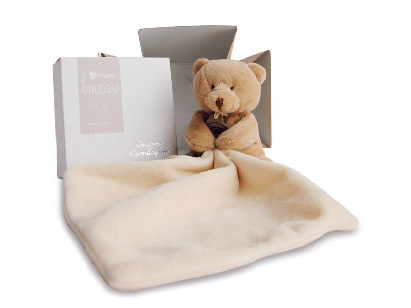 Ours mouchoir boite fleur - Doudou et Compagnie - Bambinou