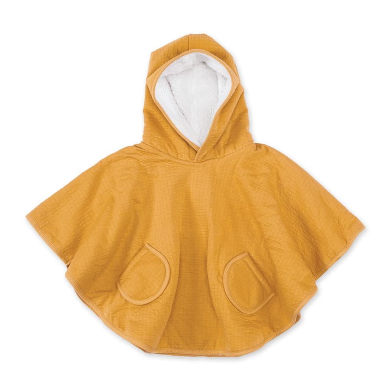 Poncho de voyage Tetra Jersey + Teddy Ocre 9-36 mois Bemini