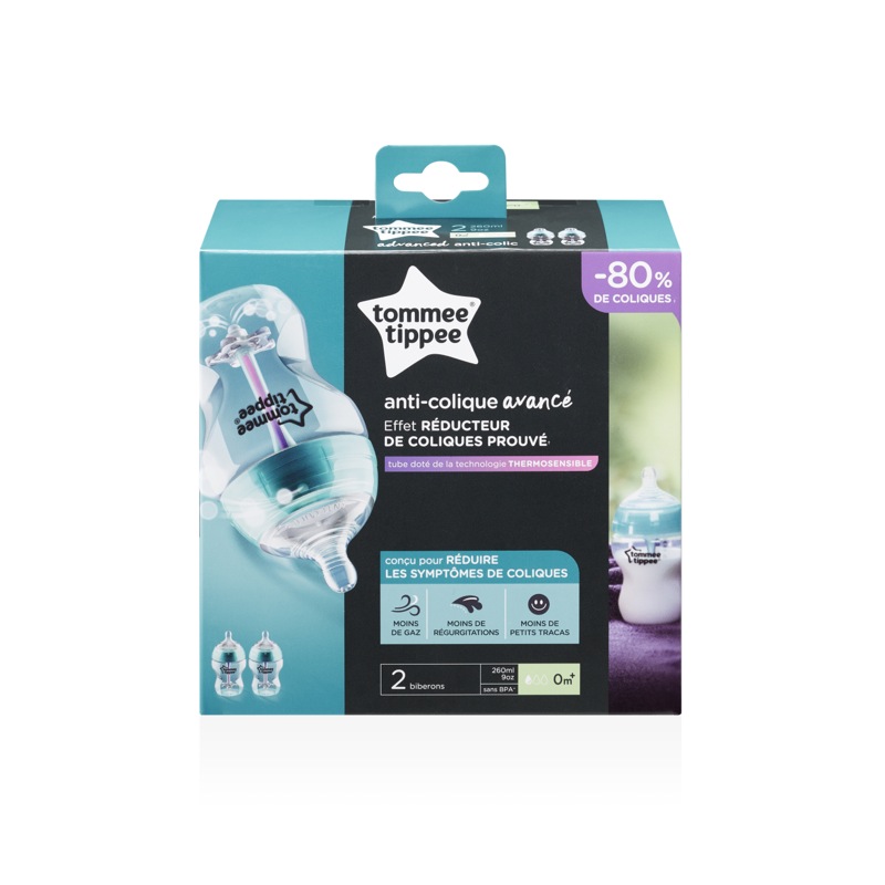 Lot de 2 biberons AAC 260 ml pack Tommee Tippee BamBinou