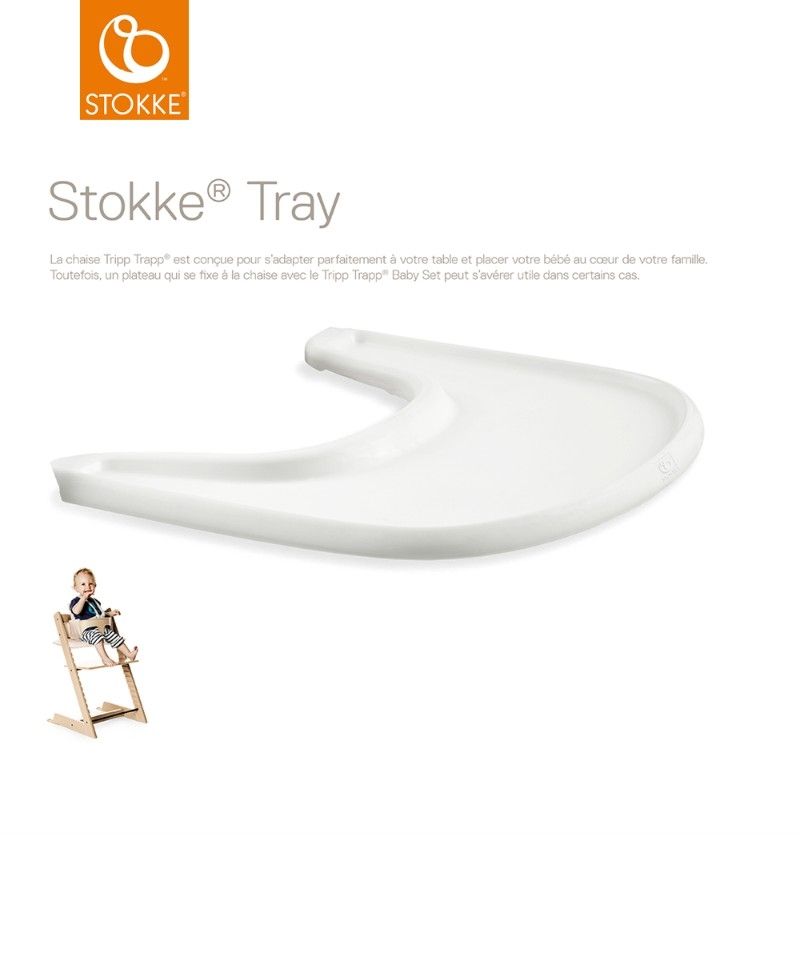 Chaise haute Tripp Trapp Hêtre avec plateau + Babyset V2 STOKKE plateau
