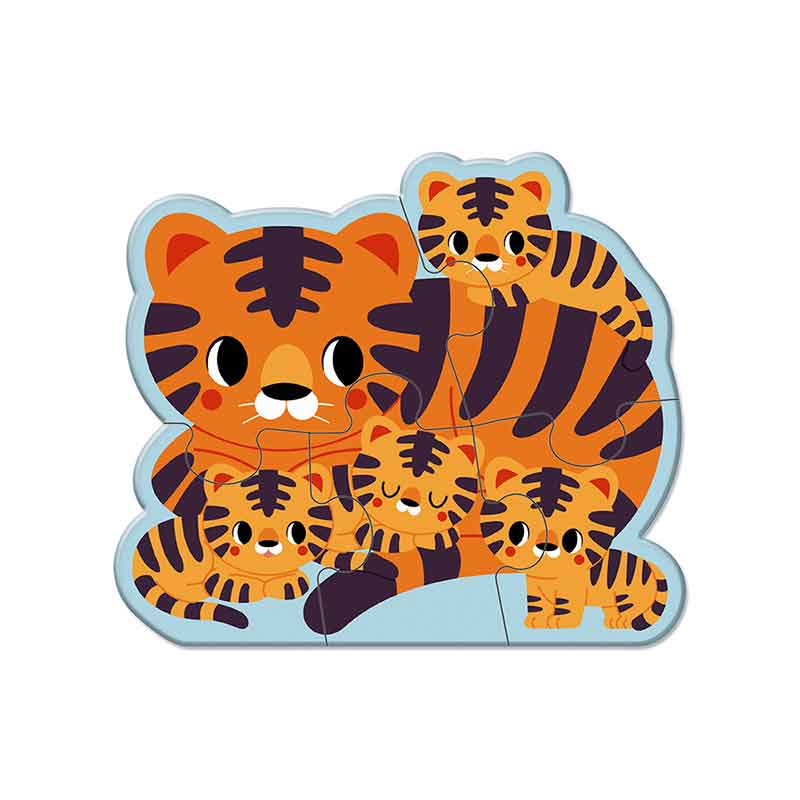 5 Puzzles évolutifs Animaux Janod Tigre