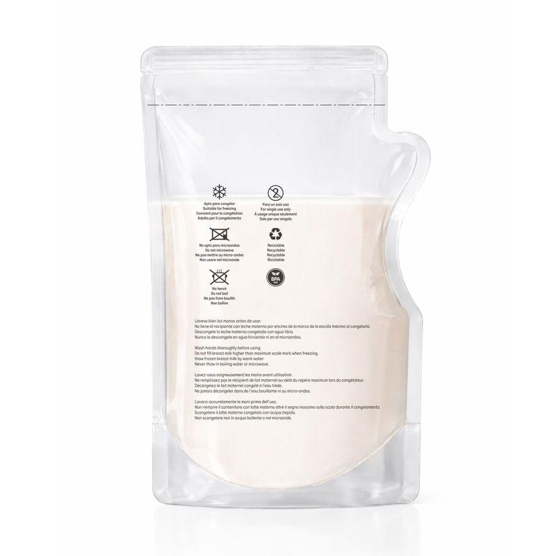 50 Sachets de conservation pour lait SUAVINEX verso