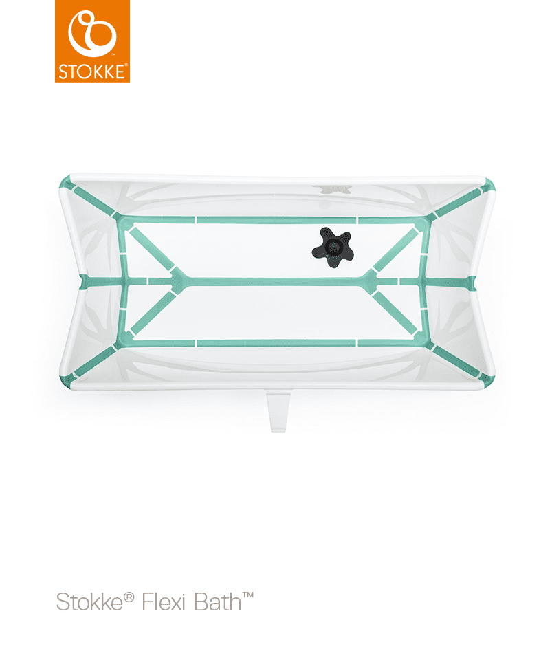 Stokke - Baignoire pliante Flexi Bath® transparente bleue avec bouchon de  vidange réactif à la chaleur (Transparent Blue)