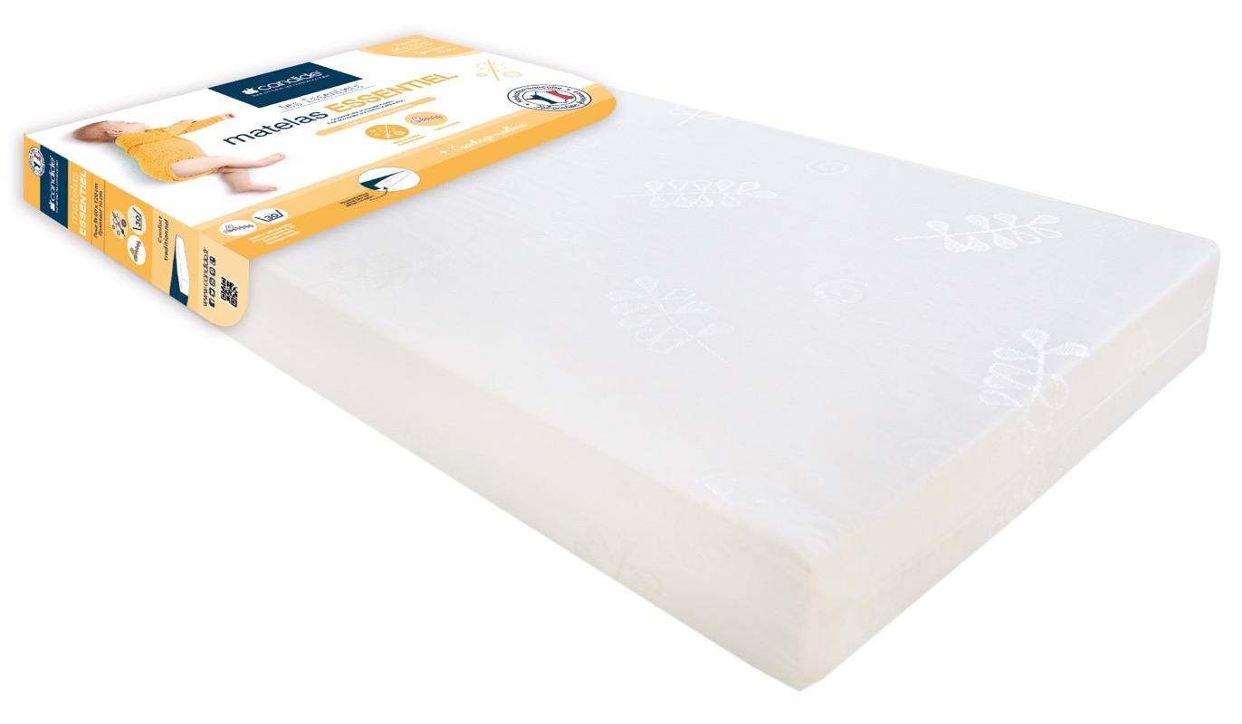 Matelas Essentiel déhoussable pour lit bébé Candide Allongé