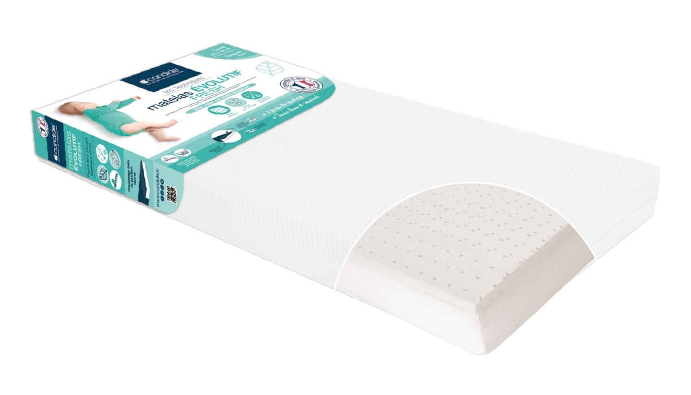 Matelas évolutif Fresh déhoussable pour lit bébé Candide Composition