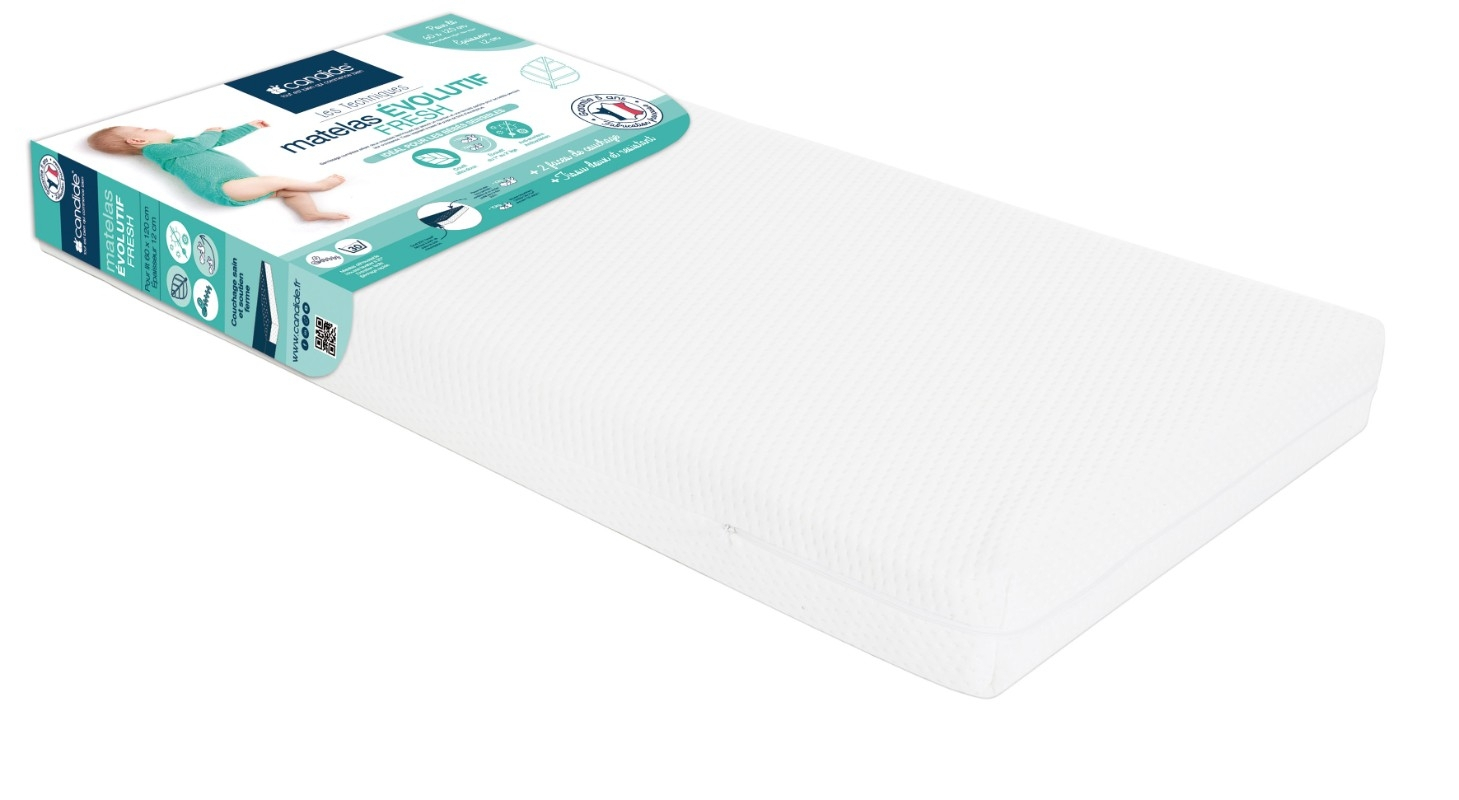 Matelas évolutif Fresh déhoussable pour lit bébé Candide Allongé