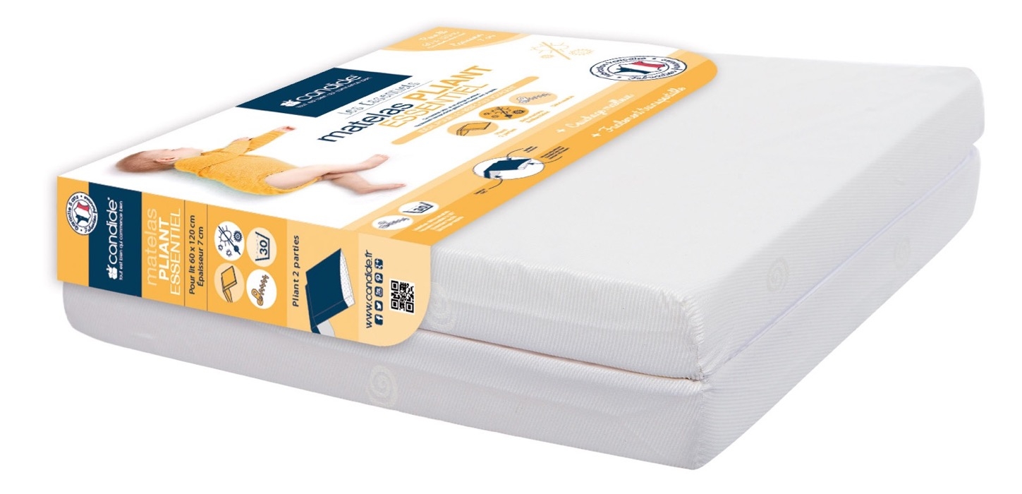 Matelas pliant pour lit bébé 60x120 Candide - BamBinou