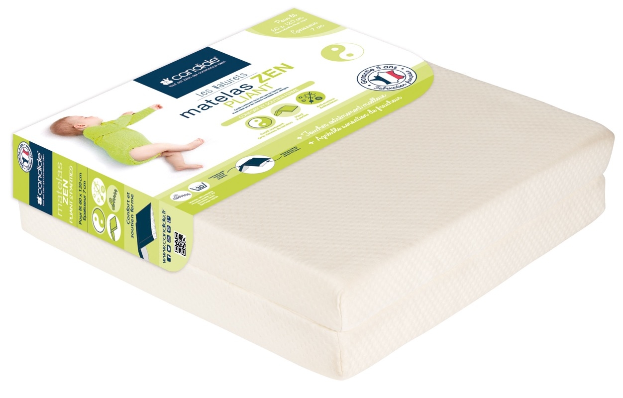 Matelas pliant lit bébé Zen 60x120 Candide - BamBinou