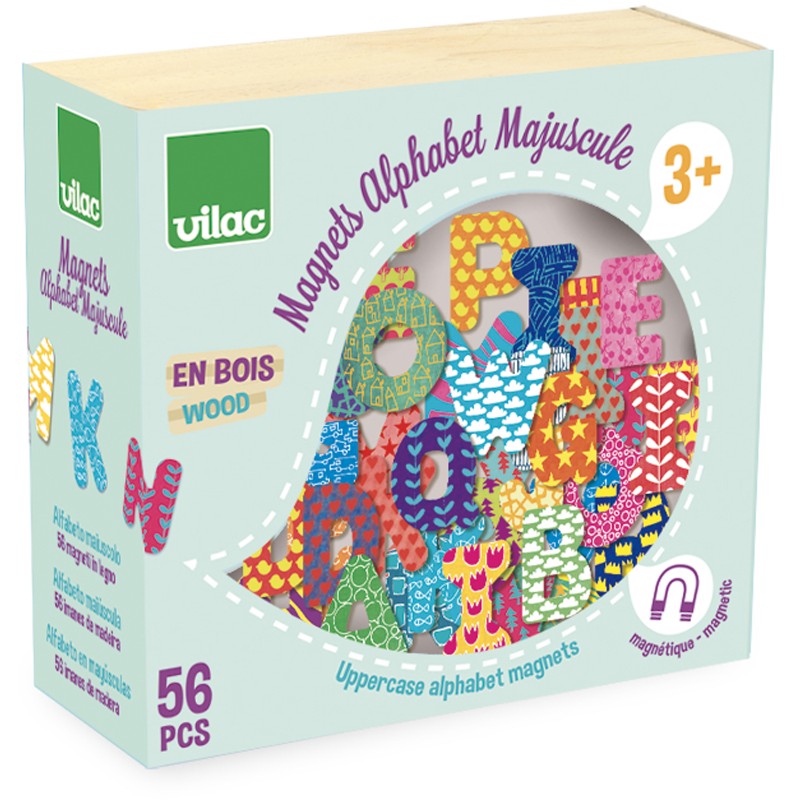 Magnets alphabet 56 pcs emballé Vilac - BamBinou