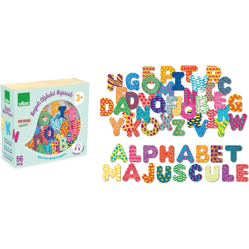 Magnets alphabet 56 pcs et emballage Vilac - BamBinou