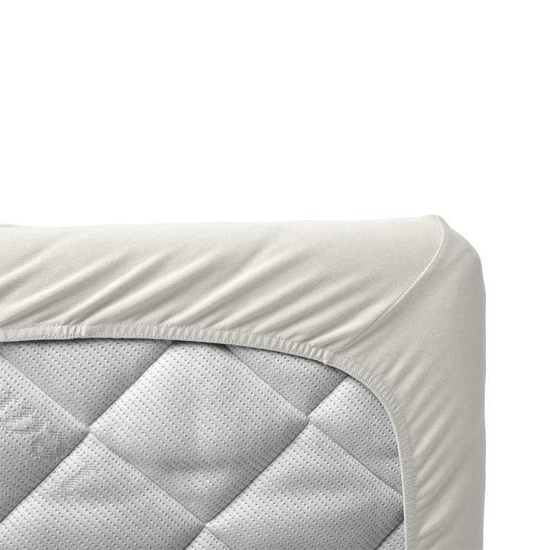 Lot de 2 draps housse lit bébé en coton bio blanc Leander angle