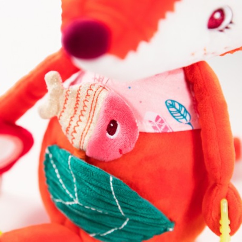 Peluche d’activite Alice la renarde Detail Lilliputiens Bambinou