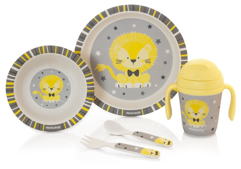 Ensemble Vaisselle Bebe En Fibre De Bambou Eco Meal Miniland Bambinou