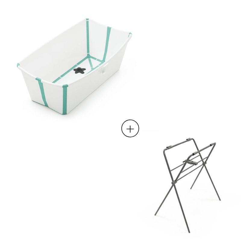 Baignoire Pliante FlexiBath Stokke avec Support Nouveau-Né