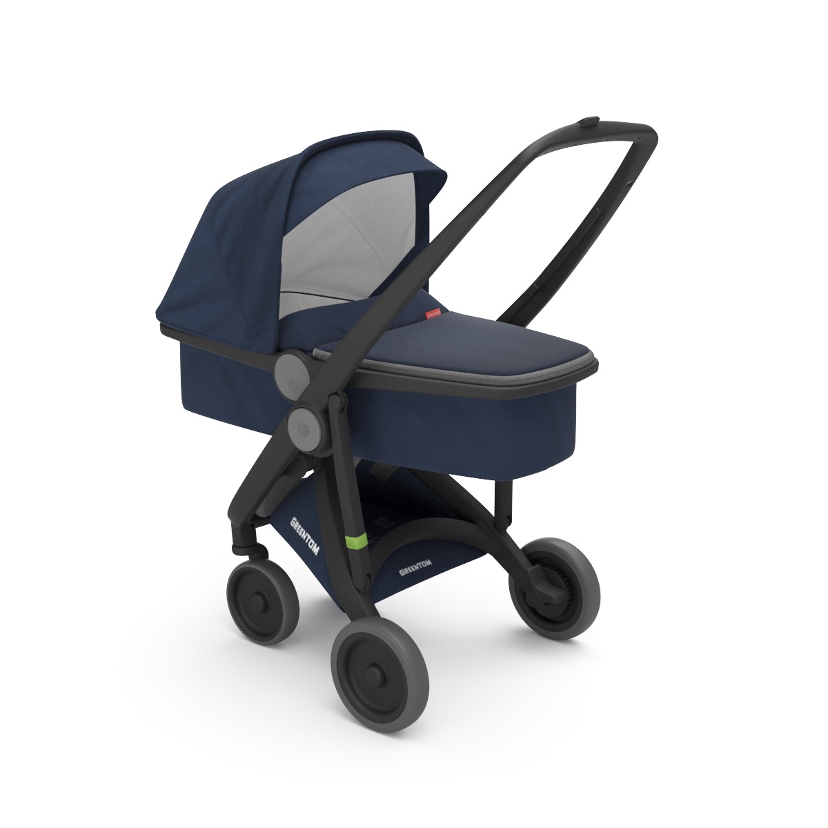 Poussette Upp Carrycot : Chassis noir, Kit Nacelle Greentom BamBinou