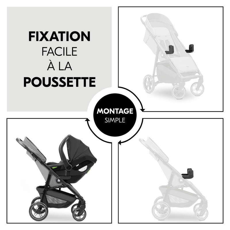 Adaptateurs universels sièges-auto pour poussette Shop N Care Hauck fixation