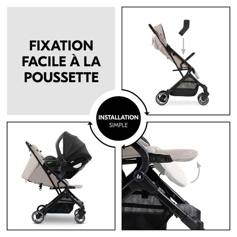Adaptateurs universels sièges-auto pour poussette Travel N Care / Plus Hauck fixation