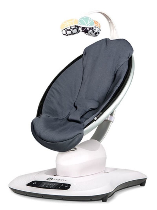 Balancelle MamaRoo 4.0 Cool Mesh Gris de biais 4Moms