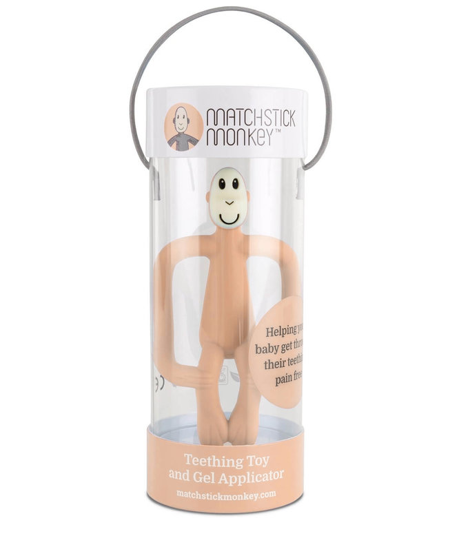 Anneau de dentition Original Matchstick Monkey Peach Salmon Matchstick Monkey packaging