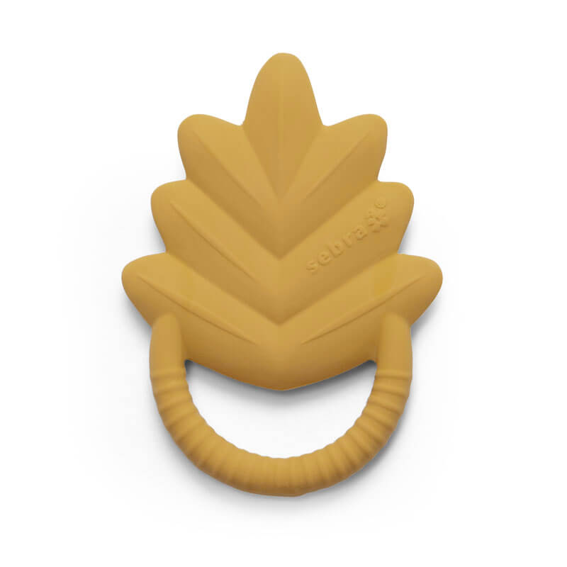 Anneau de dentition en caoutchouc naturel feuille Chanterelle Yellow SEBRA