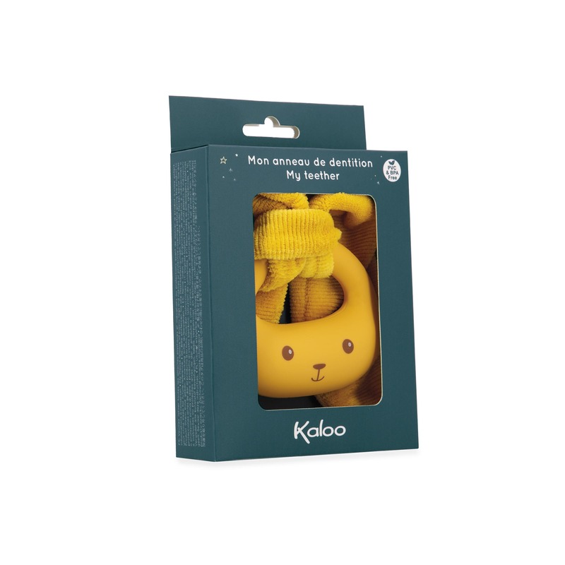 Anneau de dentition en silicone lapin ocre Kaloo pack