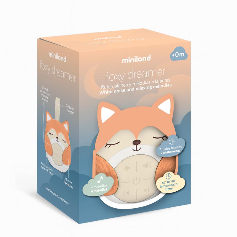 Appareil à bruits blancs Foxy Dreamer Miniland packaging