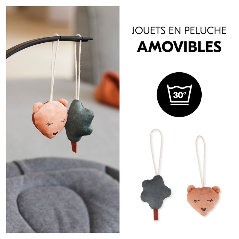 Arche d'éveil pour transat 3-en-1 Bouncer Hauck peluches amovibles
