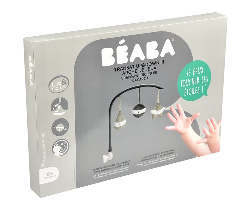 Arche de jeux pour transat Up and Down III Grey Béaba Packaging