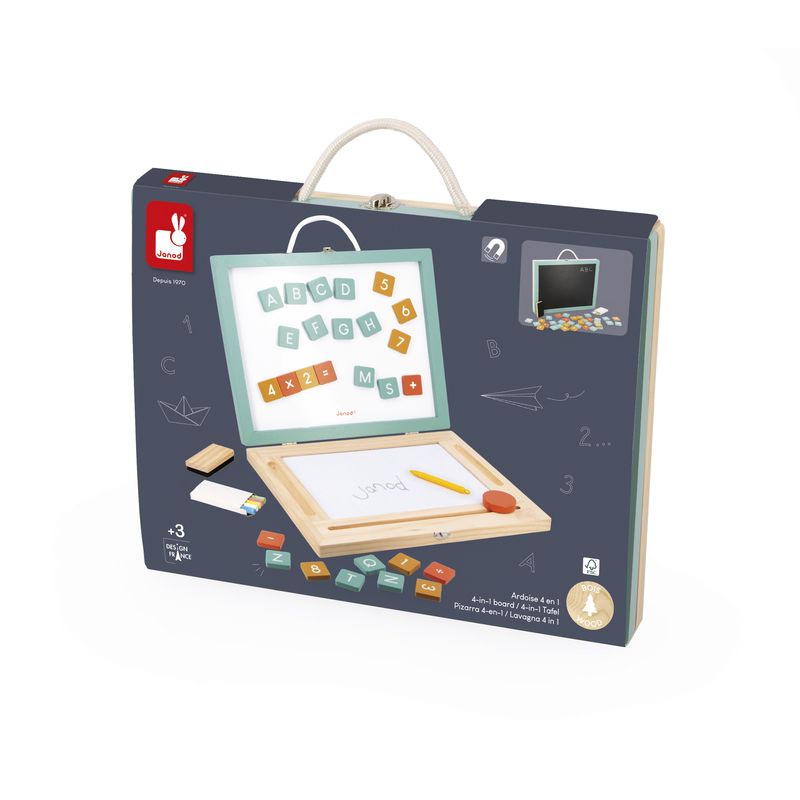 Ardoise 4 en 1 Janod packaging