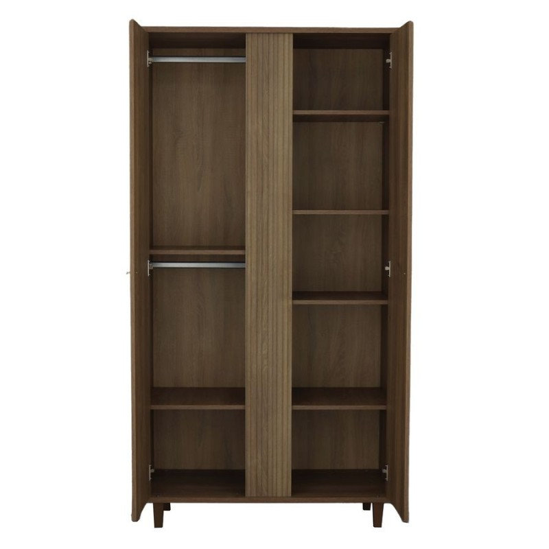 Armoire 2 portes Mokka Sauthon face ouvert