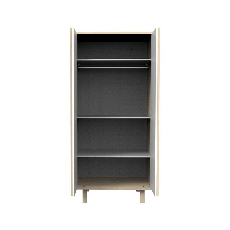 Armoire 2 Portes Nature SAUTHON face porte ouverte
