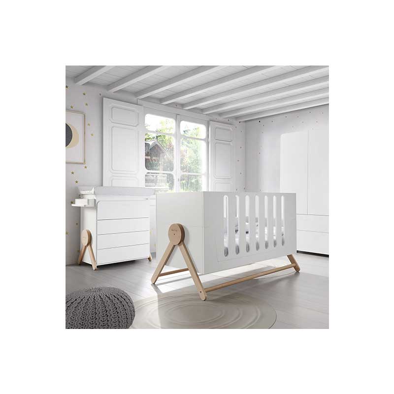 Chambre Swing Blanc (lits + commodes + armoire) Micuna Ambiance 2