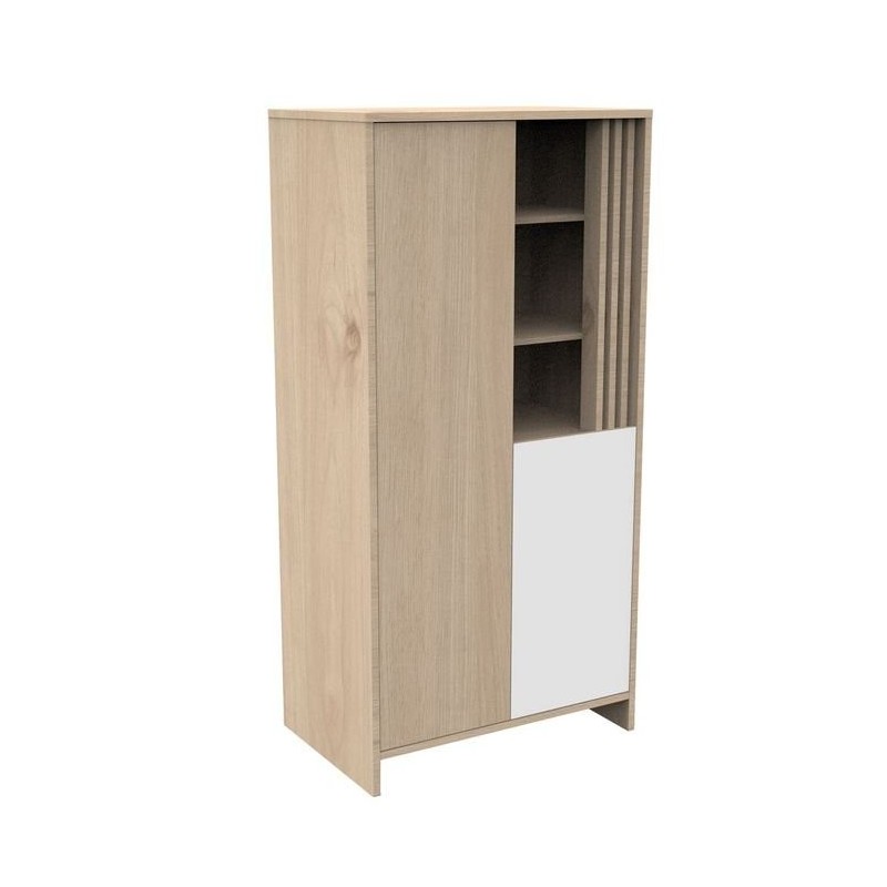 Armoire 2 Portes Tokyo SAUTHON cote face blanche