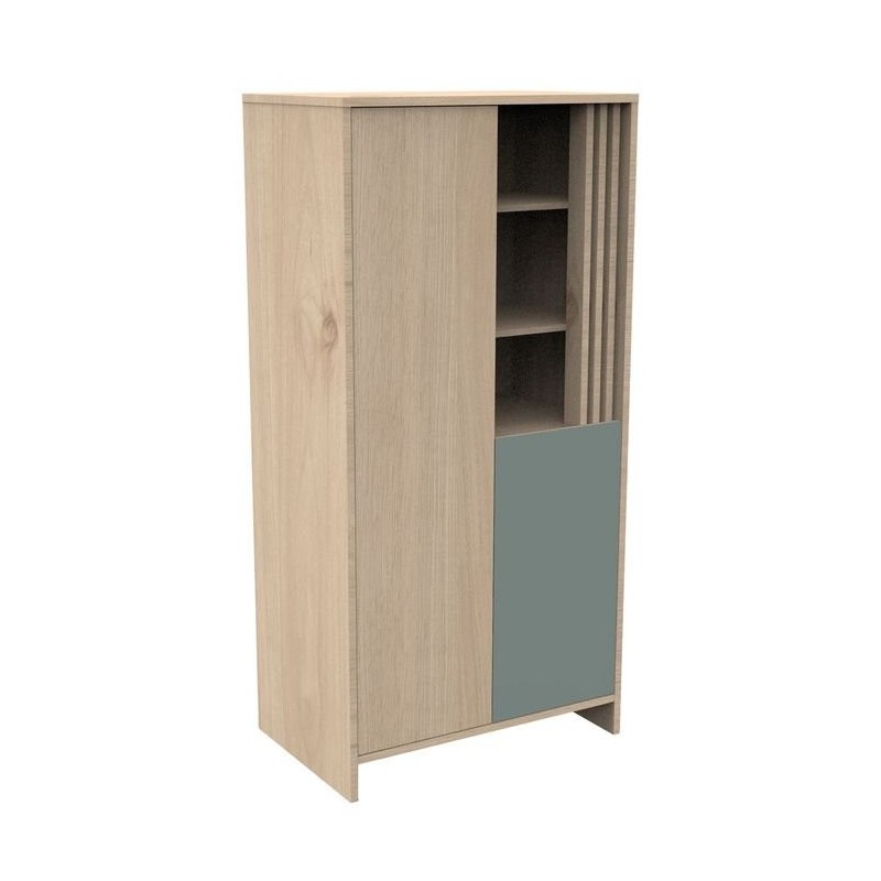 Armoire 2 Portes Tokyo SAUTHON cote face sauge