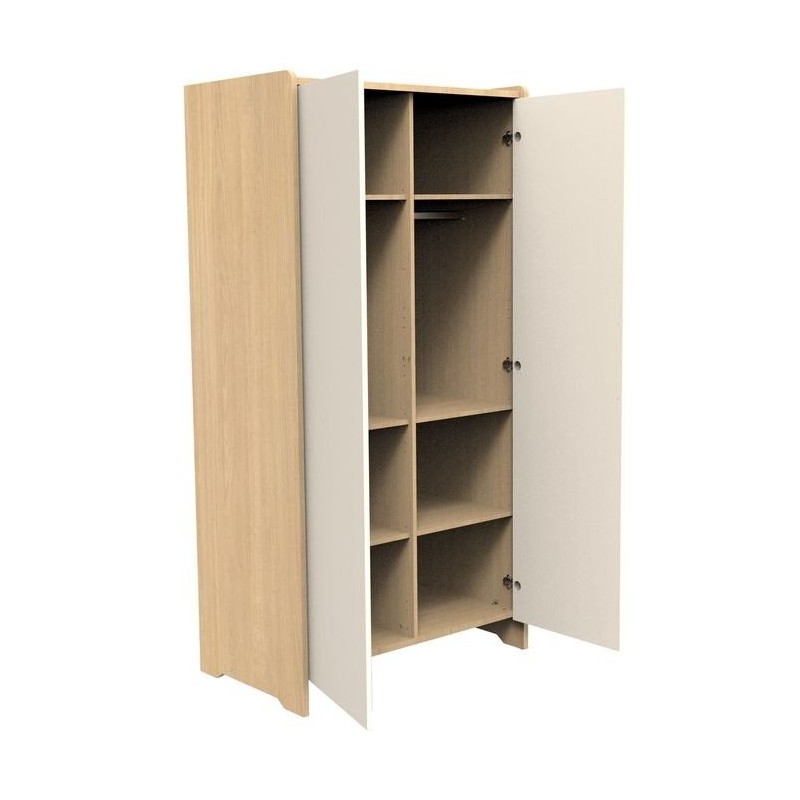 Armoire 2 Portes Vanille SAUTHON cote portes ouvertes