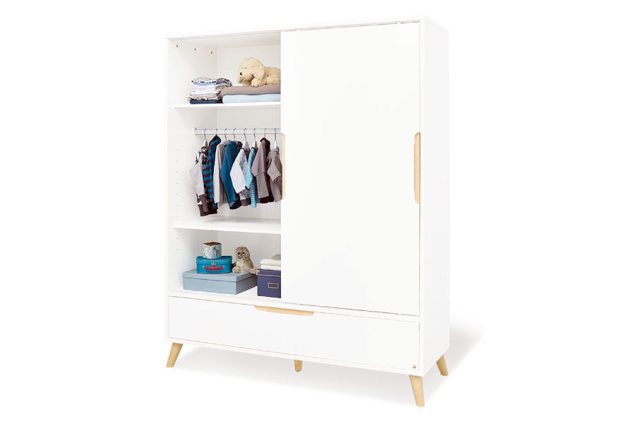 Chambre bébé Move lit évolutif, commode à langer, armoire Pinolino armoire penderie