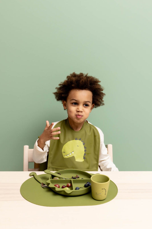 Assiette avec ventouse en silicone et compartiments Mr. Dino Trixie lifestyle 5