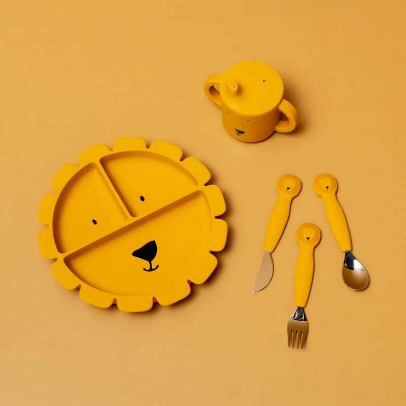 Assiette avec ventouse en silicone et compartiments Mr. Lion Trixie lifestyle 1