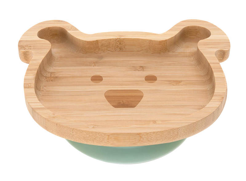 Assiette en bois de bambou Little Chums Chien Lassig Produit