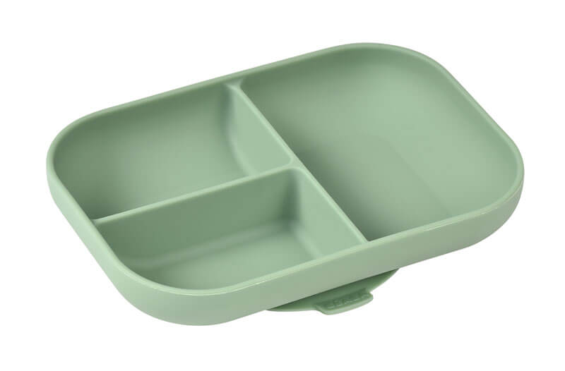 Assiette compartimentée silicone Vert sauge Béaba