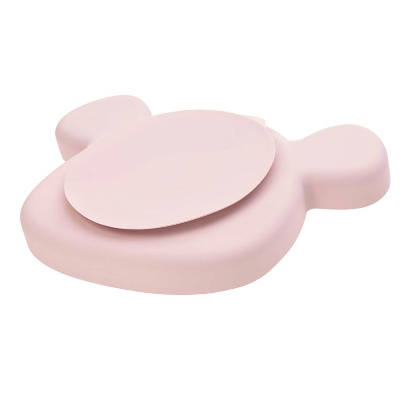 Assiette à compartiments en silicone Little Chums Souris rose Lässig dos