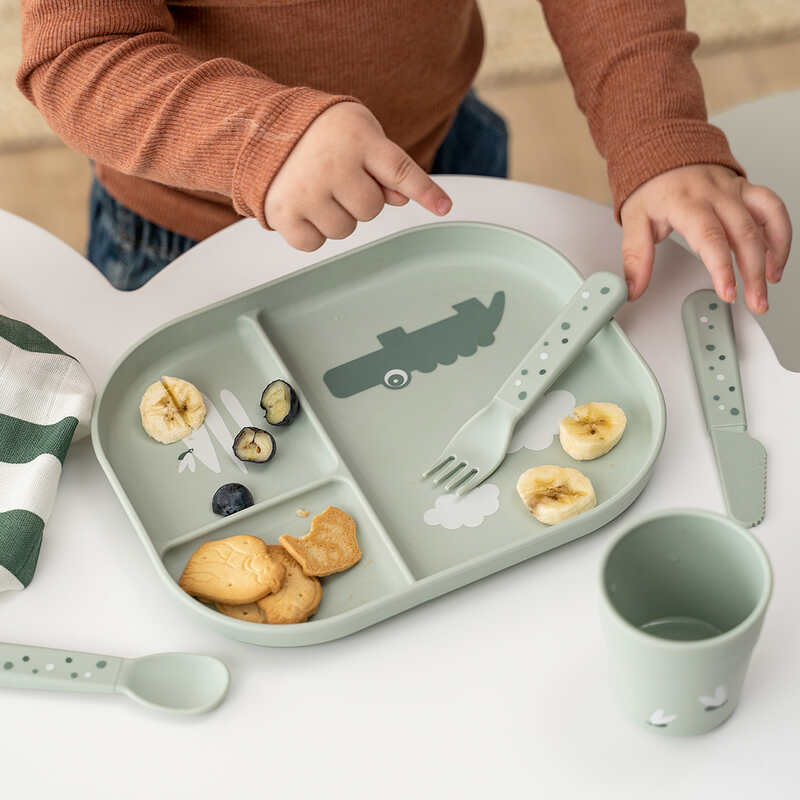 Assiette plateau Foodie Croco Vert Done by Deer lifestyle2