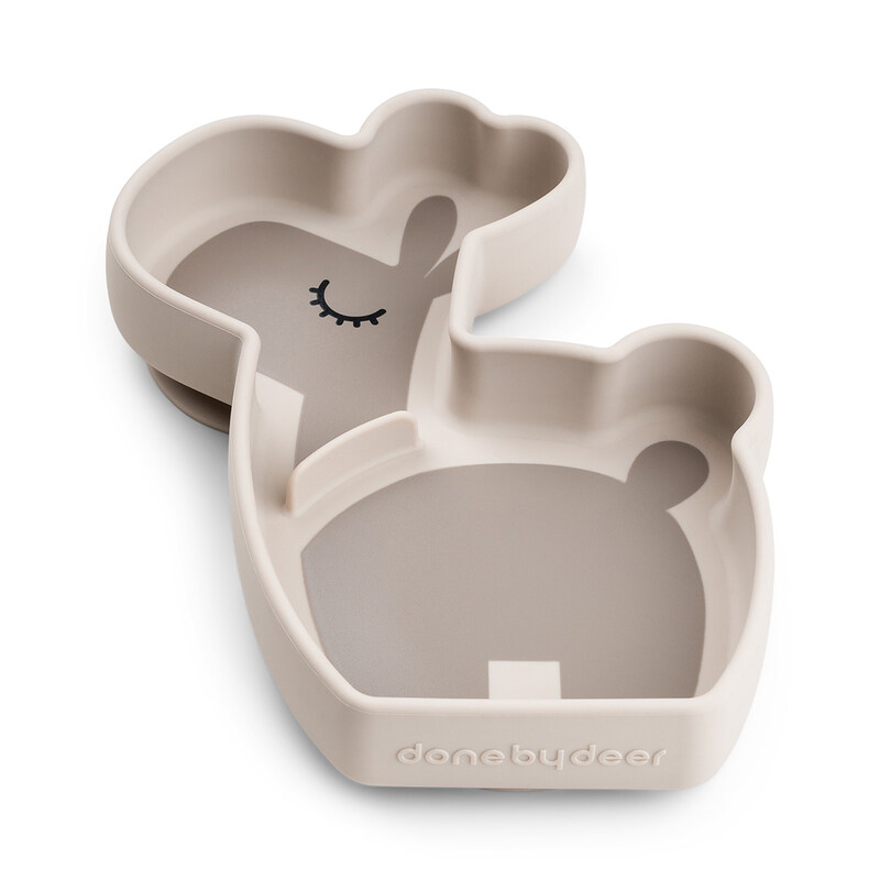 Assiette silicone avec ventouse Lalee Sable Done by Deer face